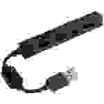 SpeedLink Snappy Slim 4 Port USB 2.0-Hub Schwarz