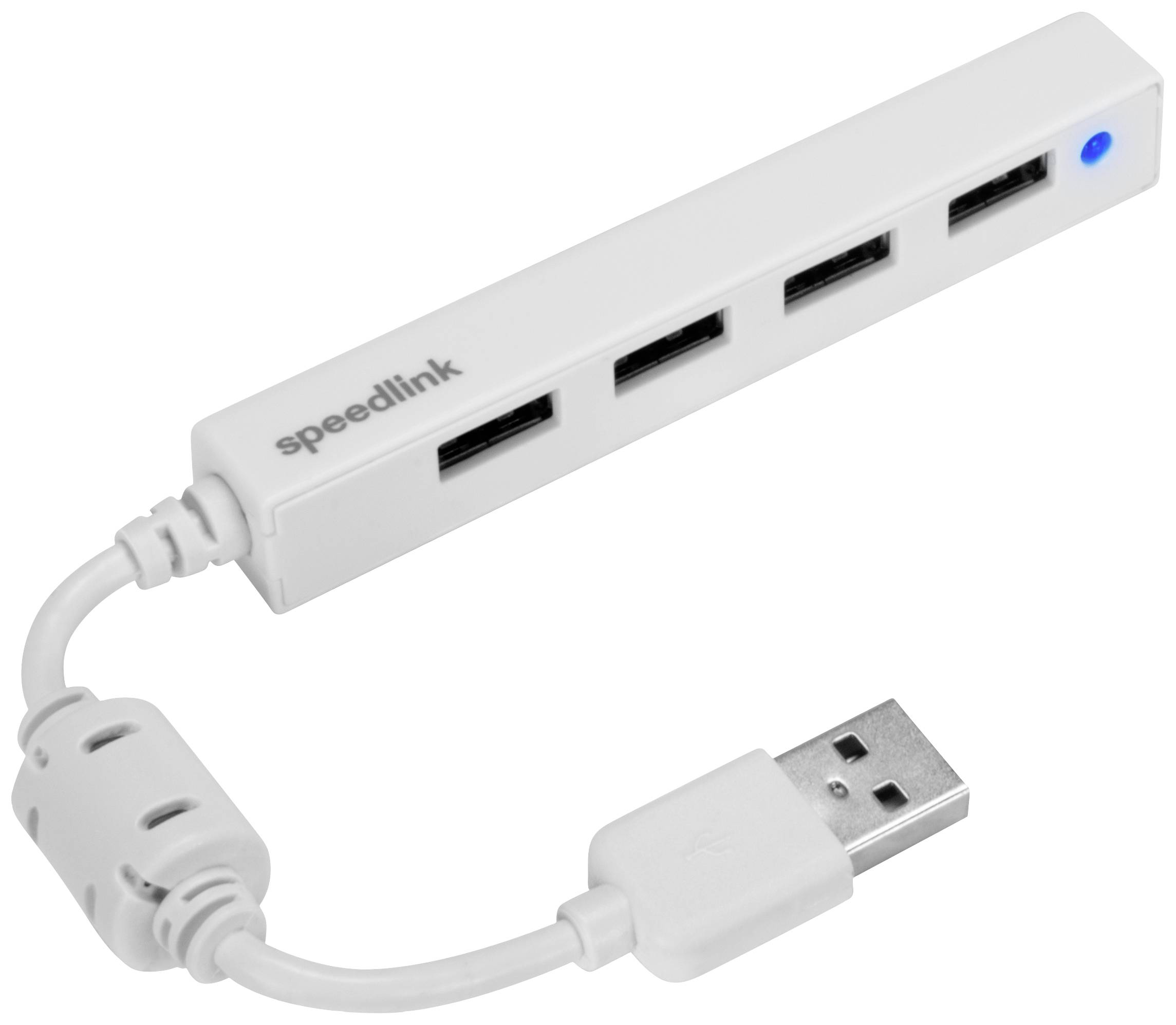 SpeedLink Snappy Slim 4 Port USB 2.0-Hub Weiß