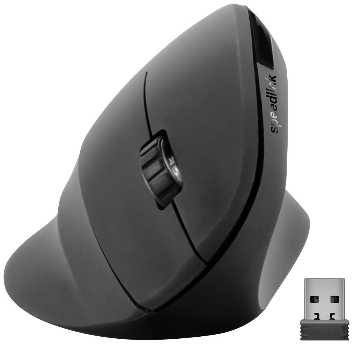 SpeedLink Piavo Ergonomische Maus Funk Optisch Schwarz 6 Tasten 800 dpi, 1200 dpi, 1600 dpi Ergonomisch
