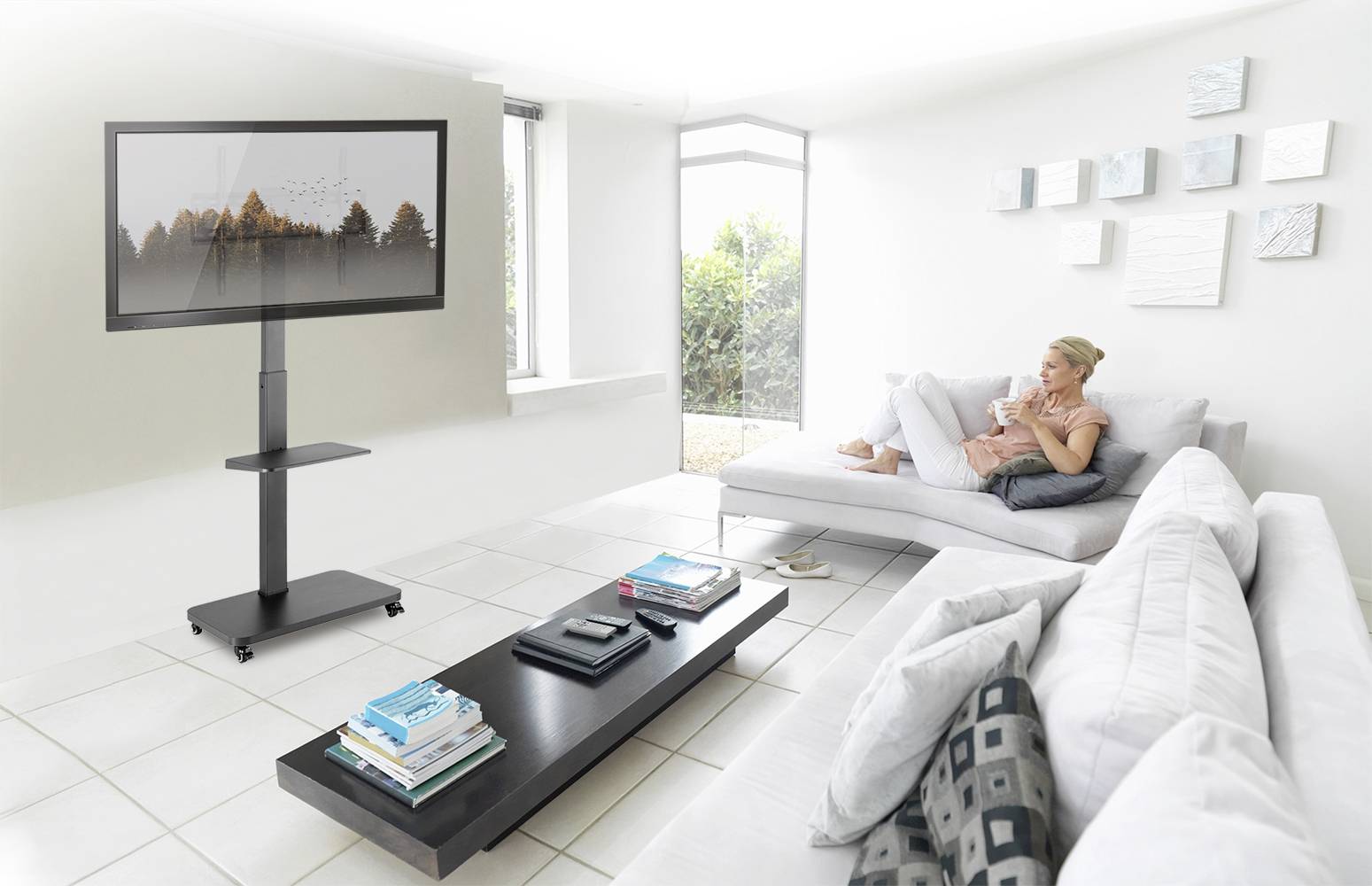 My Wall HP 108L TV-Standfuß Höhenverstellbar, Schwenkbar 94,0cm (37") - 190,5cm (75") Höhenverstellbar, Schwenkbar