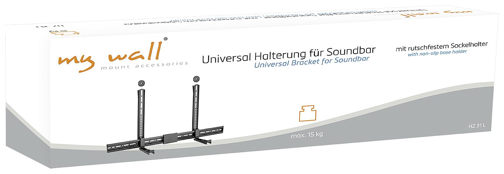 My Wall HZ 31L Soundbar-Halterung Starr Schwarz 1St.