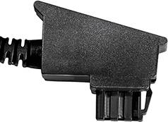 Maxtrack Telefon (analog) Anschlusskabel [1x TAE-F-Stecker - 1x LAN (10/100MBit/s)] 15m Schwarz