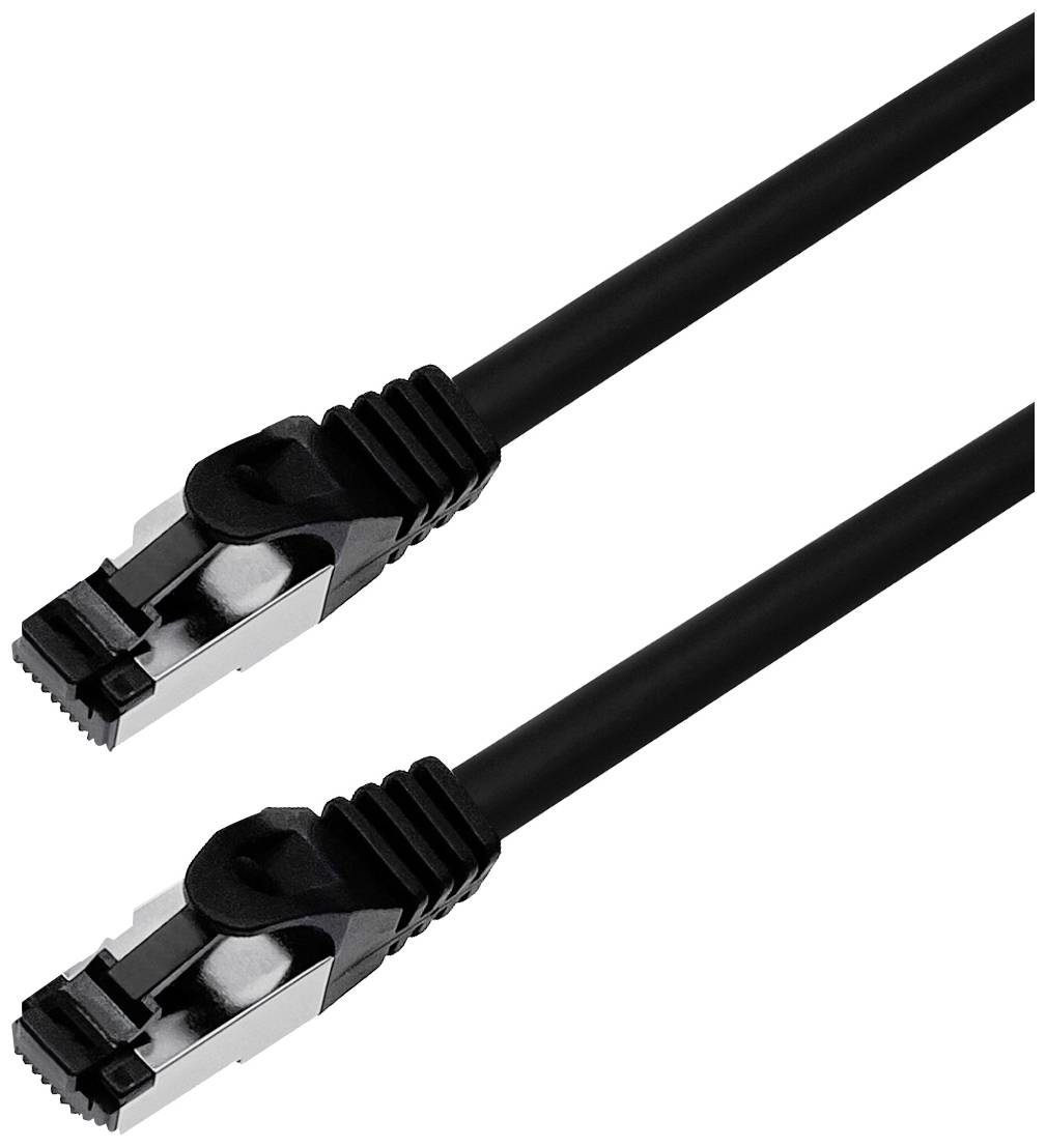 Maxtrack TI 29-5 L RJ45 Netzwerkkabel, Patchkabel CAT 8.1 S/FTP 5.00 m Schwarz 1 St.