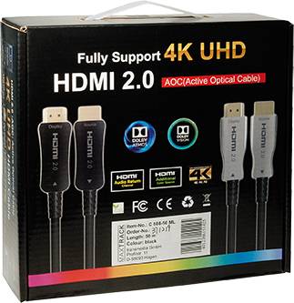 Maxtrack HDMI Anschlusskabel HDMI-A Stecker, HDMI-A Stecker 50.00m Schwarz C 508-50ML 4K UHD HDMI-Kabel