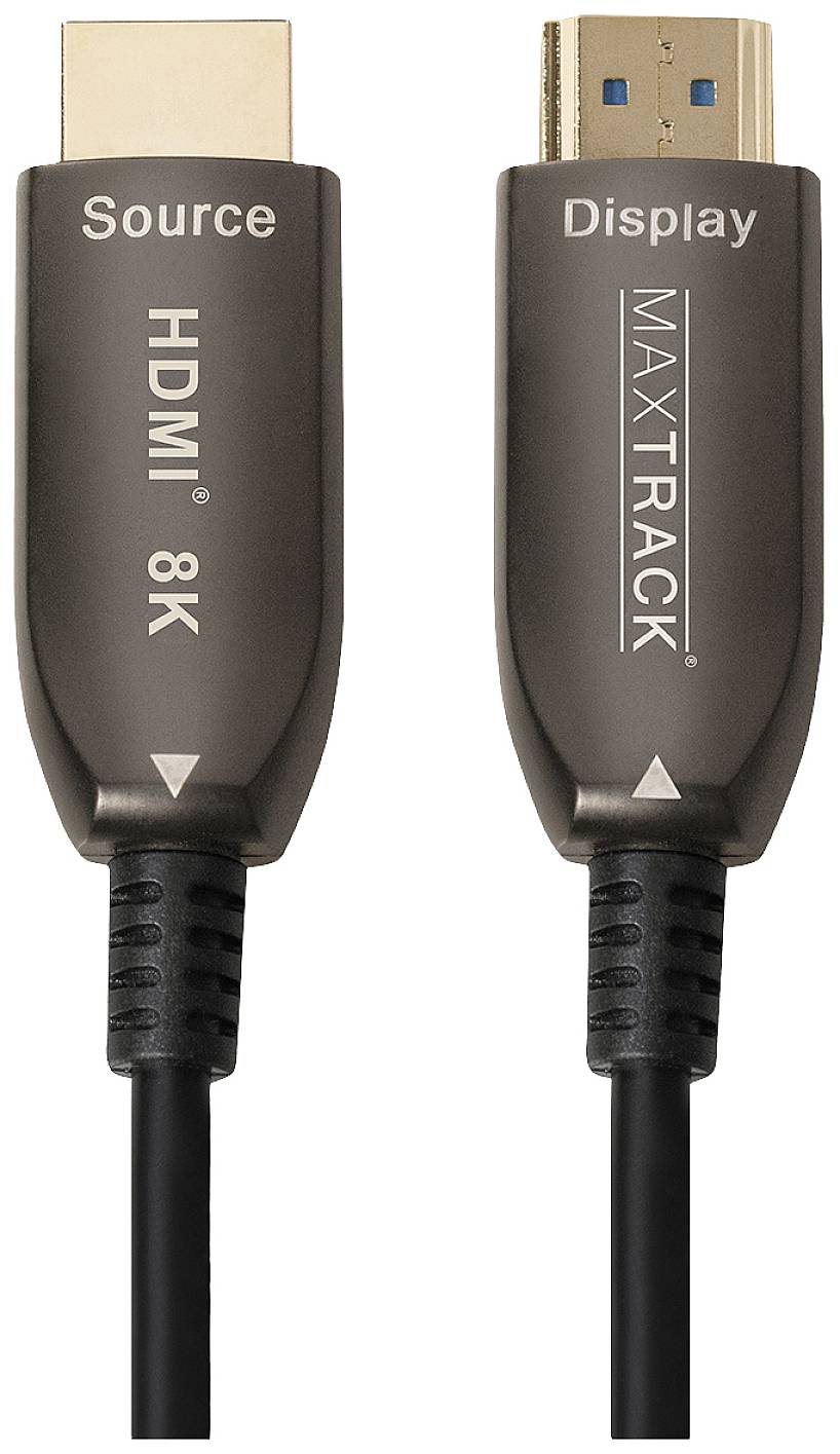 Maxtrack HDMI Anschlusskabel HDMI-A Stecker, HDMI-A Stecker 10.00m Schwarz C 507-10ML 8K UHD HDMI-Kabel