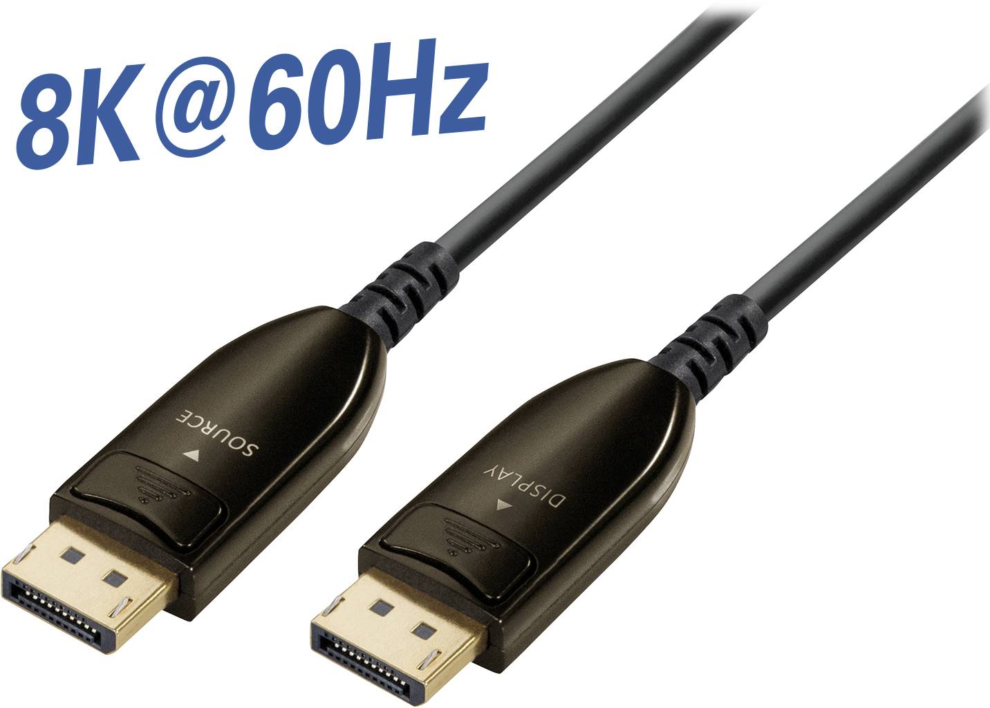 Maxtrack DisplayPort / Glasfaser Anschlusskabel DisplayPort Stecker, DisplayPort Stecker 20.00m Schwarz C 509-20ML 8K UHD