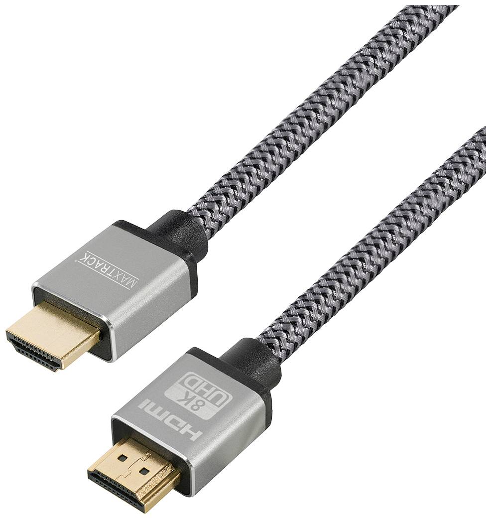 Maxtrack HDMI Anschlusskabel HDMI-A Stecker, HDMI-A Stecker 1.50 m Schwarz C 221-1,5HNL 8K UHD HDMI