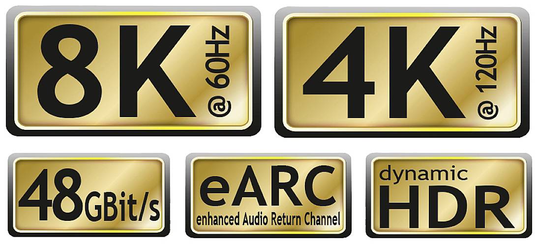 Maxtrack HDMI Anschlusskabel HDMI-A Stecker, HDMI-A Stecker 1.50m Schwarz C 221-1,5HNL 8K UHD HDMI-Kabel