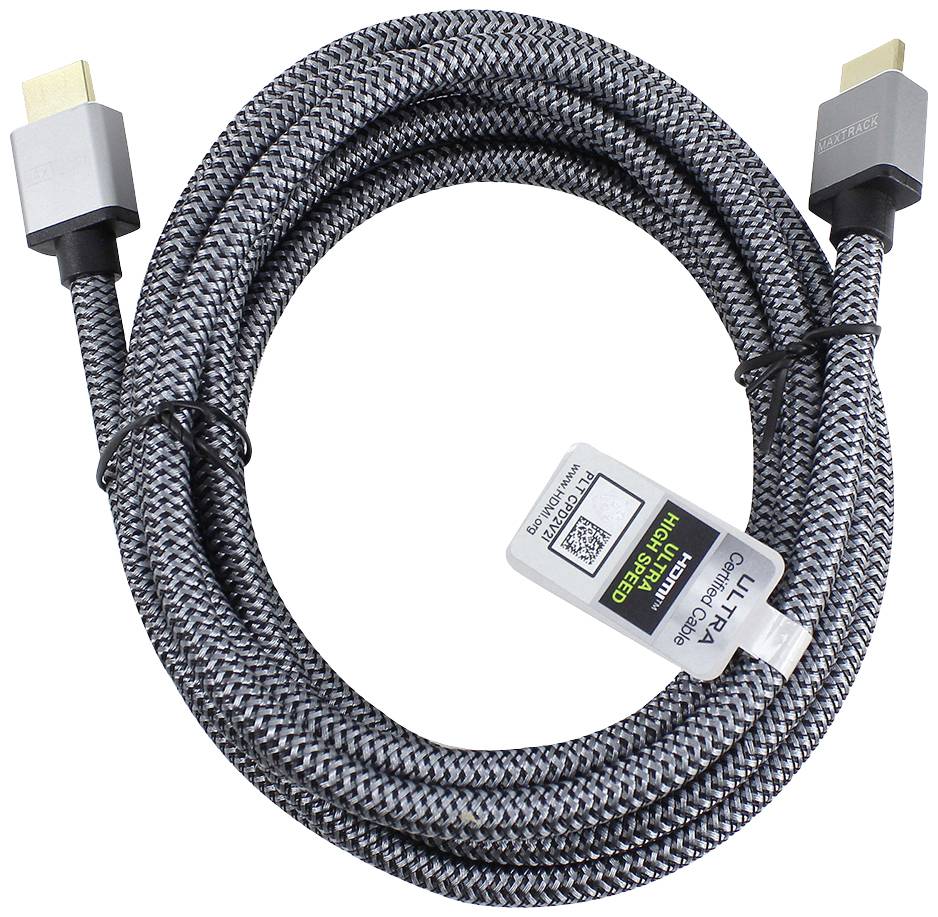 Maxtrack HDMI Anschlusskabel HDMI-A Stecker, HDMI-A Stecker 3.00m Schwarz C 221-3 HNL 8K UHD HDMI-Kabel