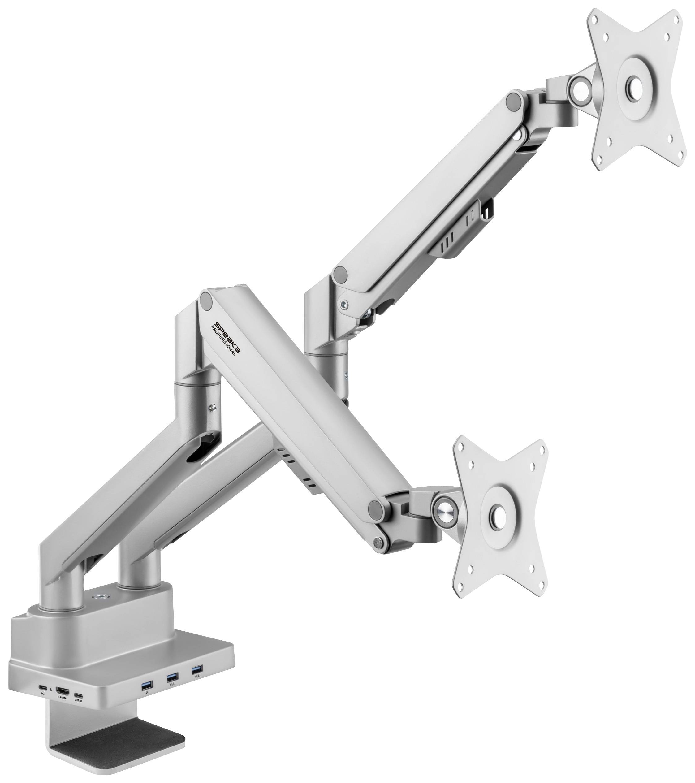SpeaKa Professional SP-MM-800 2fach Monitor-Tischhalterung 43,2cm (17") - 81,3cm (32") Integrierte Dockingstation