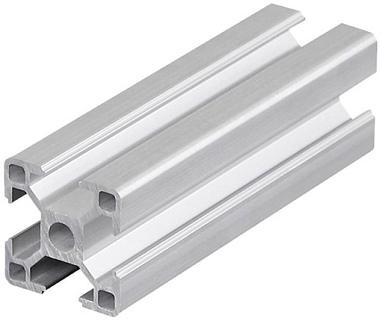 Aluminiumprofil mit sechsseitigem Querschnitt, geeignet für industrielle Konstruktionen oder Montagesysteme.