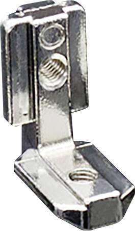 Metallverbindungsstück mit L-Form, zwei gebohrte Gewindelöcher. Verwendet zur stabilen Eckverbindung von Profilen oder Strukturen.