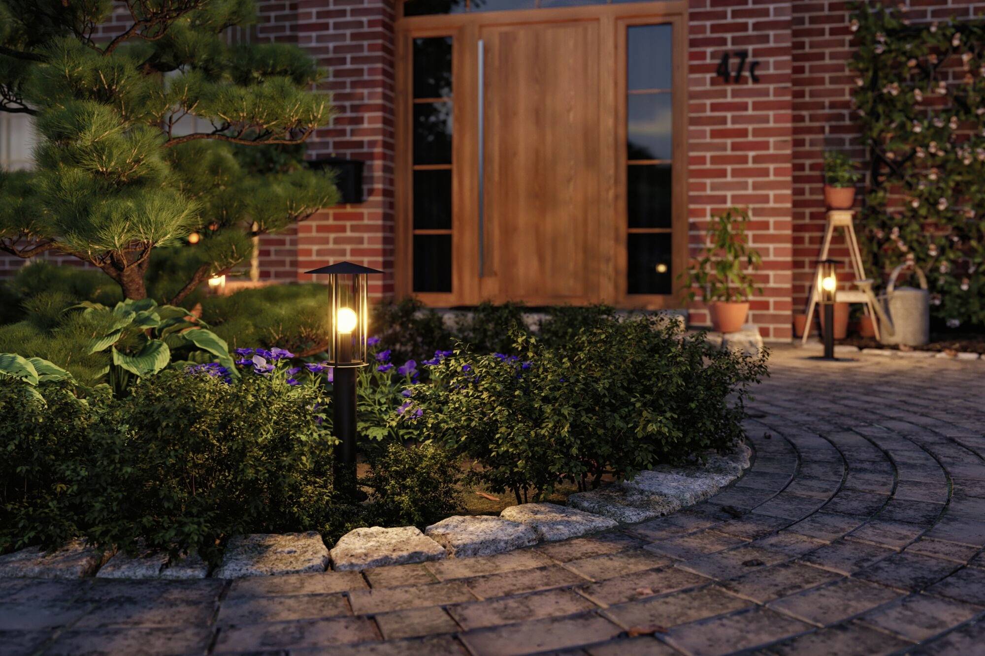 Paulmann 94737 Classic 2200K Poller Pollerleuchte LED E27 4.3W Schwarz