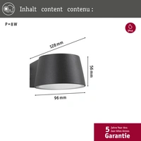 Paulmann Capea 2200K Wand 94713 Außenwandleuchte LED 6W Schwarz Paulmann Capea 2200K Wand 94713 Außenwandleuchte LED 6W Schwarz