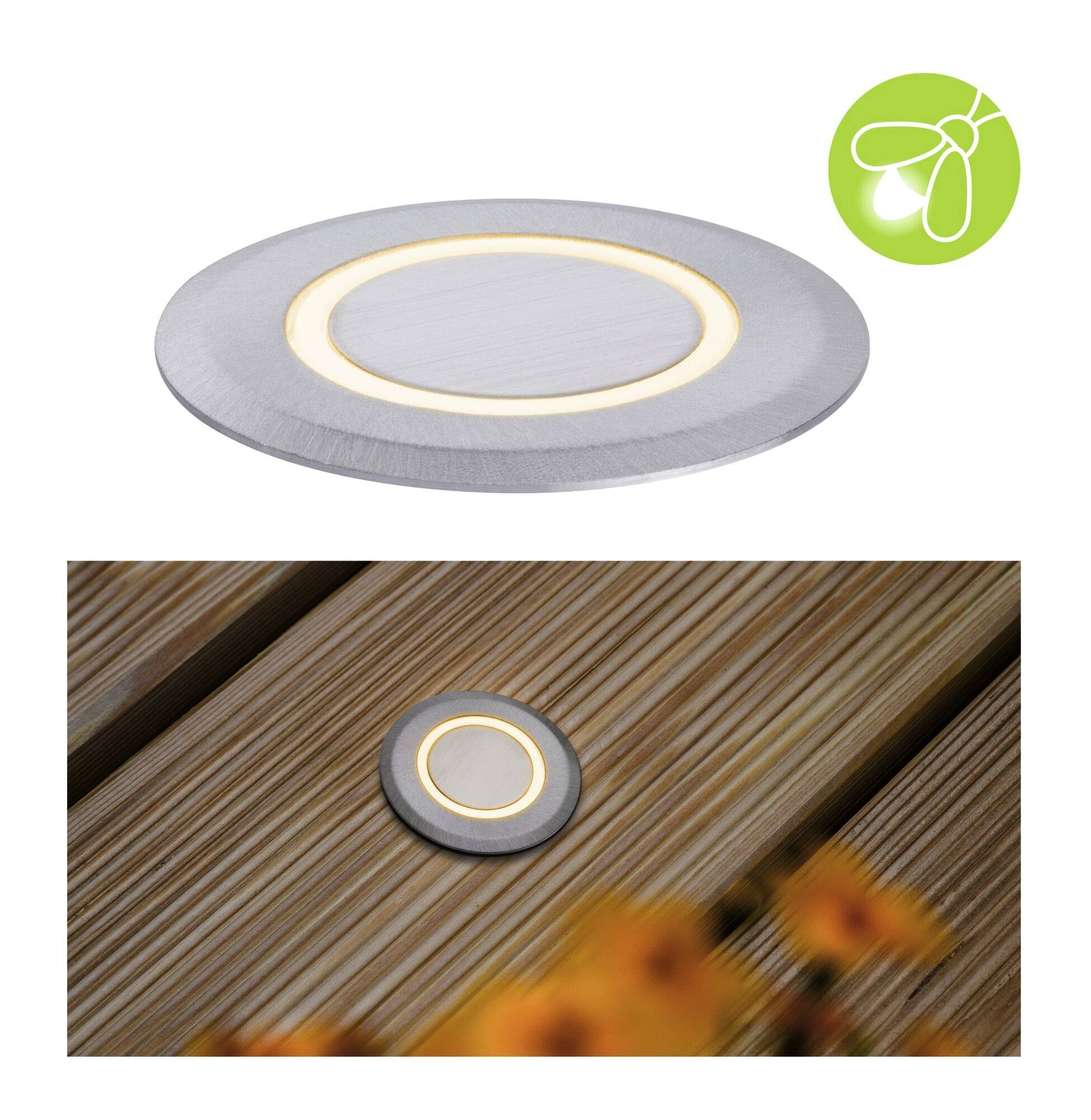 Paulmann Floor downlight 2200K deko rd 94727 Bodeneinbauleuchte LED 2.2W Aluminium