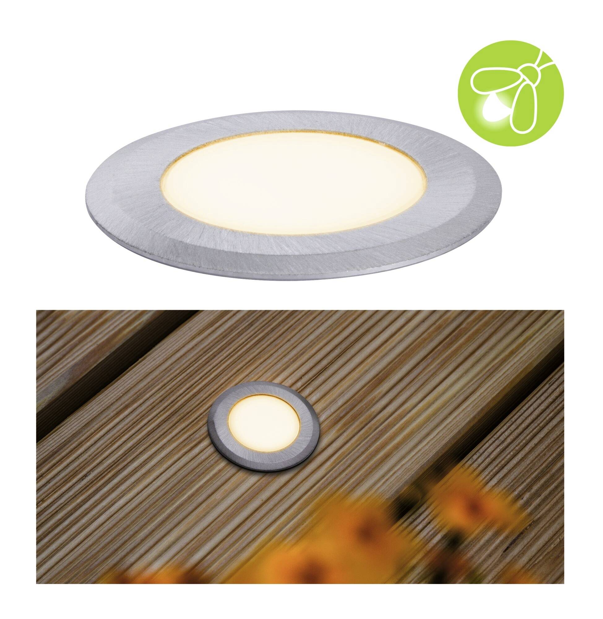 Paulmann Floor downlight 2200K rd 94726 Bodeneinbauleuchte LED 2.2W Aluminium