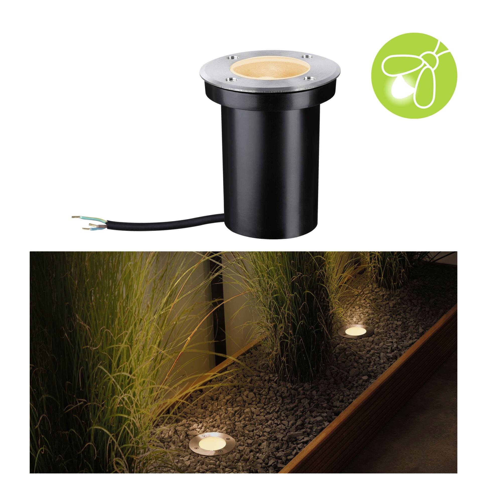 Paulmann Floor 2200K rd 94732 Bodeneinbauleuchte GU10 LED 4.3W Schwarz