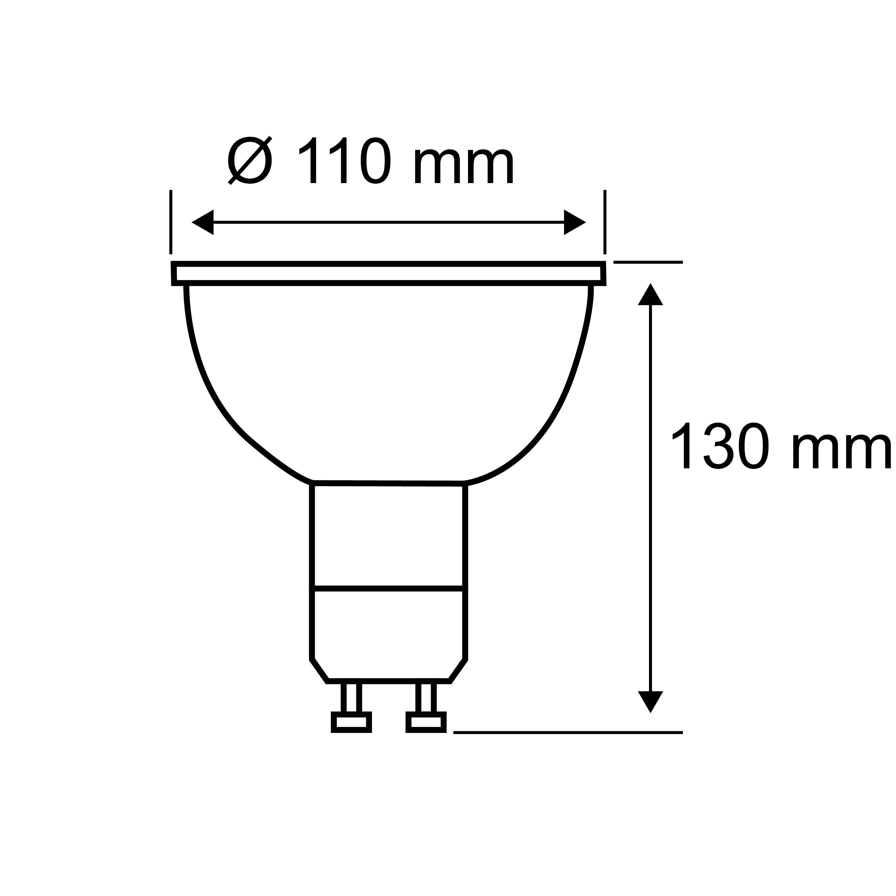 Paulmann Floor 2200K rd 94732 Bodeneinbauleuchte GU10 LED 4.3W Schwarz