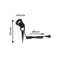 Paulmann 94731 Garden Spot 2200K Gartenstrahler LED GU10 4.3 W Schwarz Paulmann 94731 Garden Spot 2200K Gartenstrahler LED GU10 4.3 W Schwarz