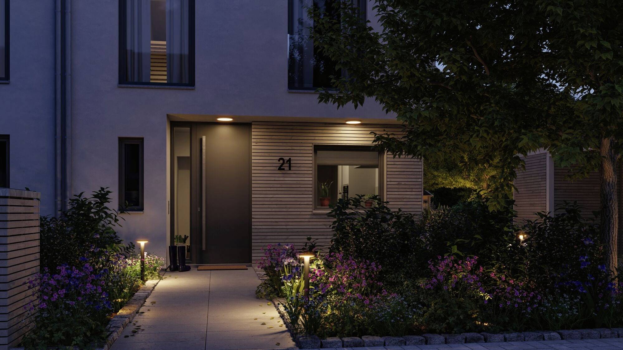 Paulmann 94755 Plate ZB 2200-3000K Wegeleuchte LED 5.5W Anthrazit