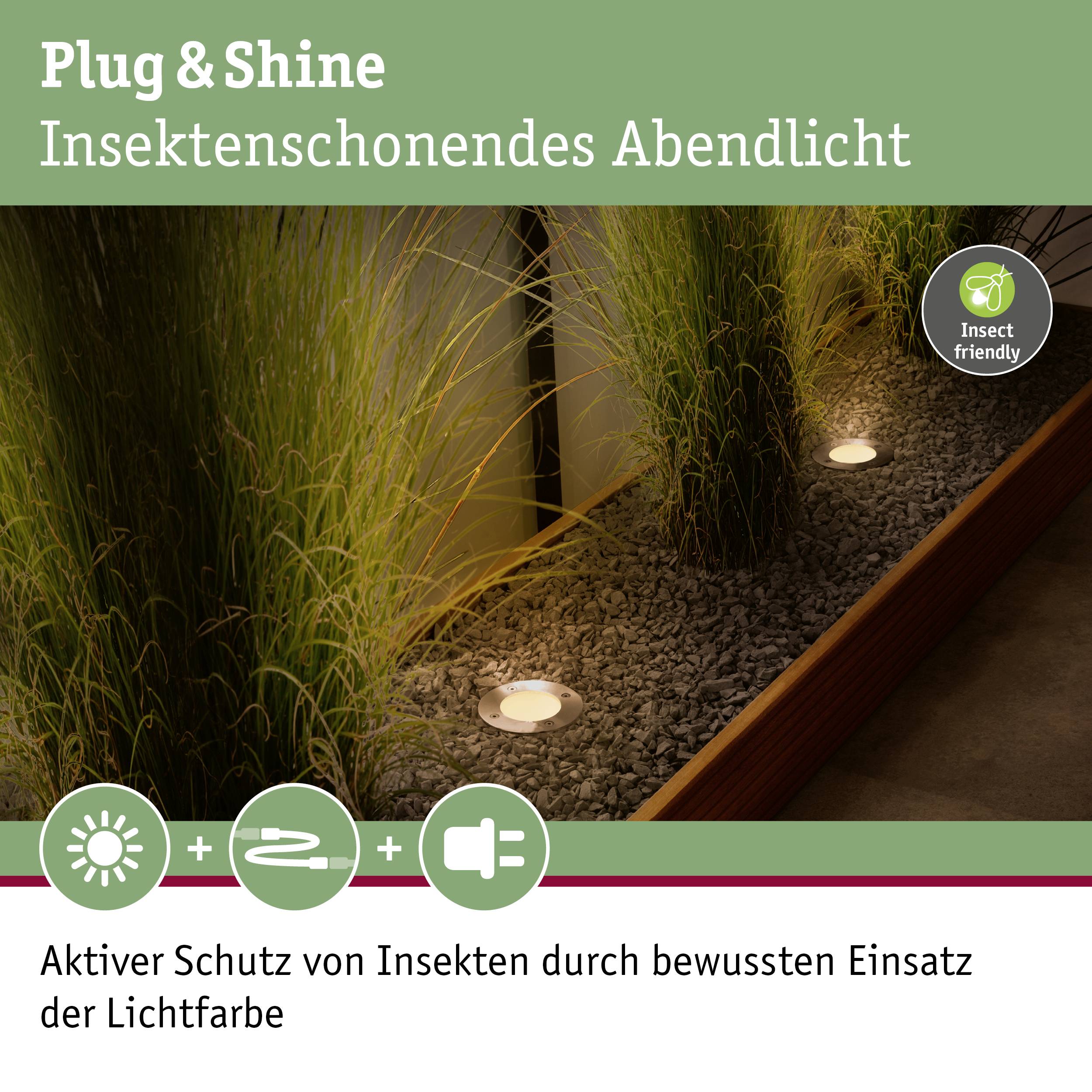 Paulmann P+S Floor Set insect friendly 94717 Beleuchtungssystem Plug & Shine LED-Außeneinbauleuchten (Basis-Set) LED 13.5W Gold