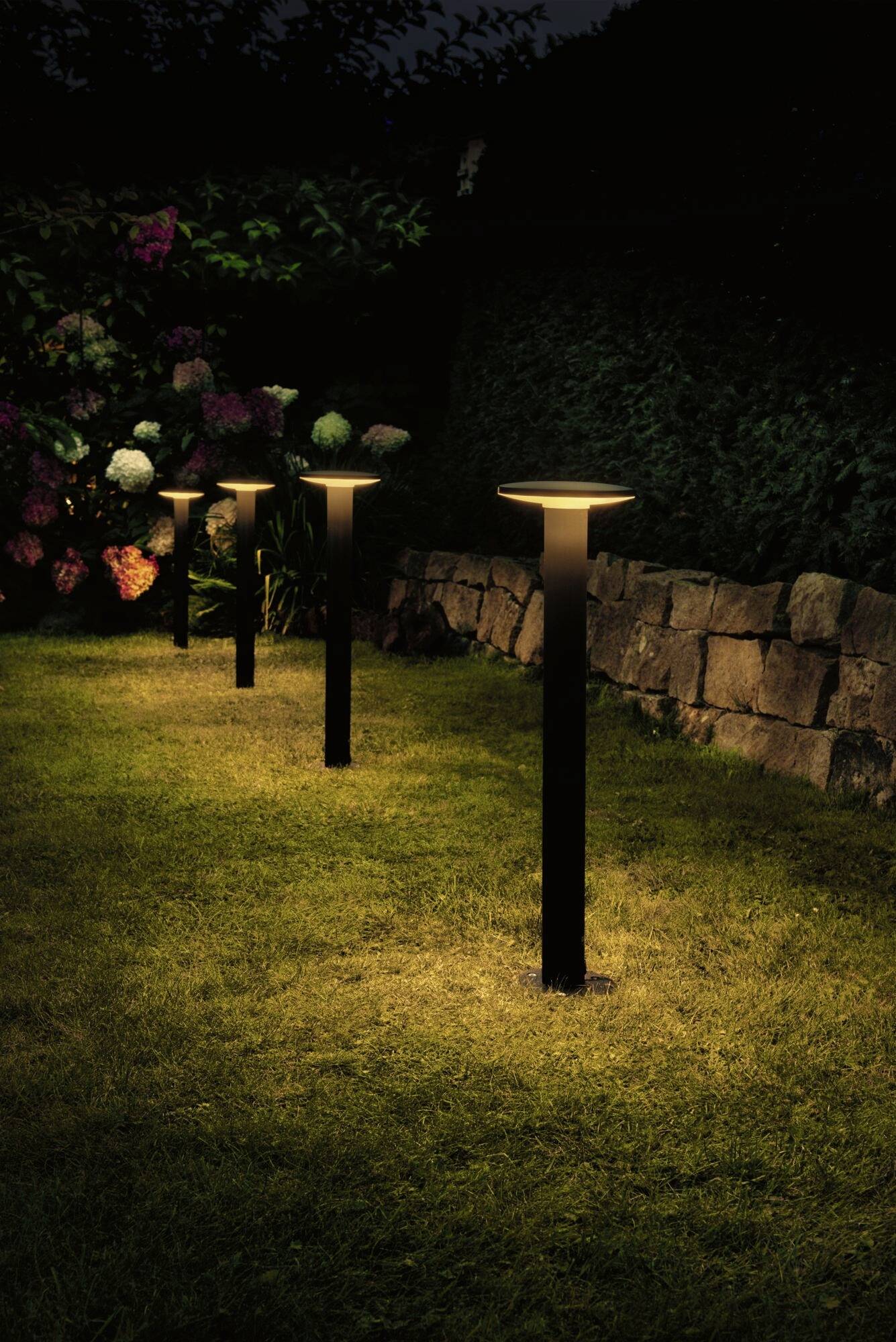 Paulmann P+S Poller Plate IP44 2200K 94723 Beleuchtungssystem Plug & Shine LED-Gartenstrahler LED 7W Gold Anthrazit