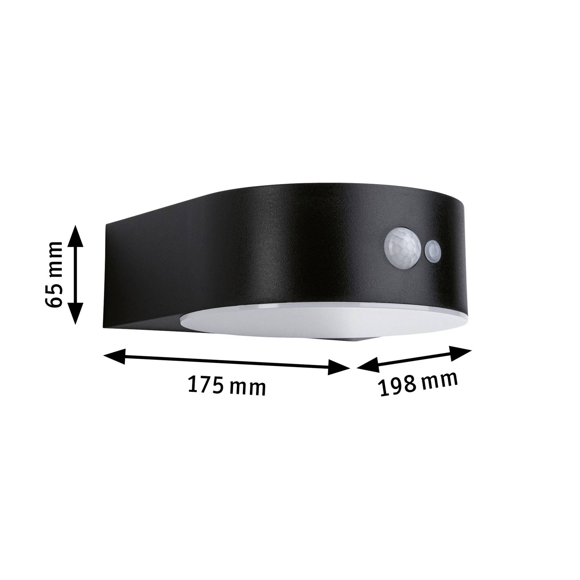 Paulmann 94730 Eileen PIR 2200K Solar-Wandlampe 5.5W Gold Schwarz