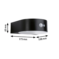 Paulmann 94730 Eileen PIR 2200K Solar-Wandlampe 5.5W Gold Schwarz Paulmann 94730 Eileen PIR 2200K Solar-Wandlampe 5.5W Gold Schwarz