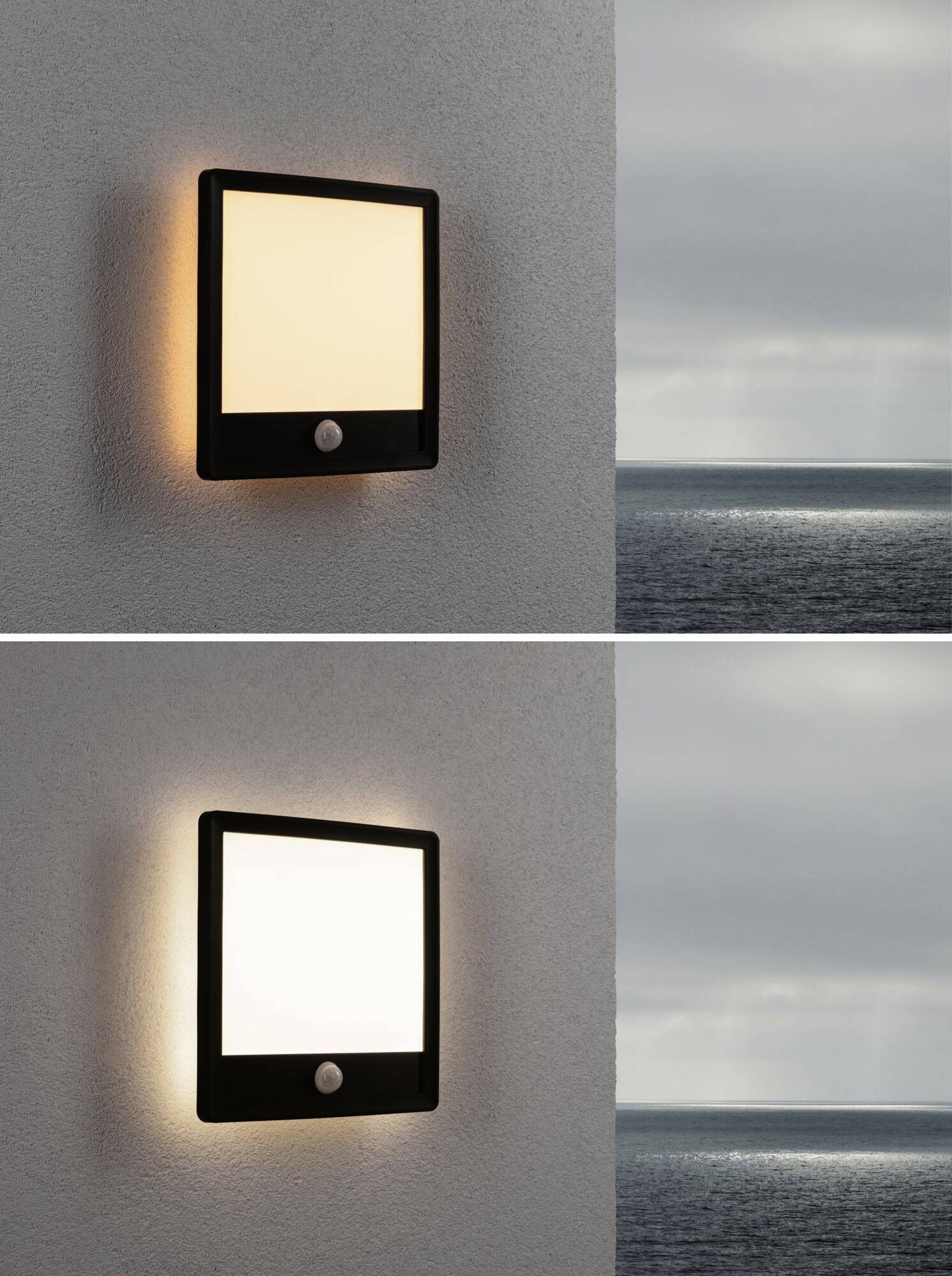 Paulmann 94709 Lamina PIR 2200K eck. schwarz LED-Deckenleuchte 14W Schwarz