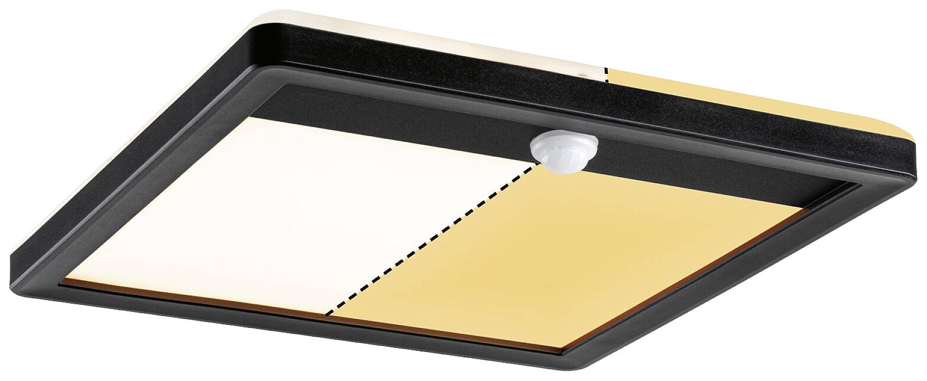 Paulmann 94709 Lamina PIR 2200K eck. schwarz LED-Deckenleuchte 14W Schwarz