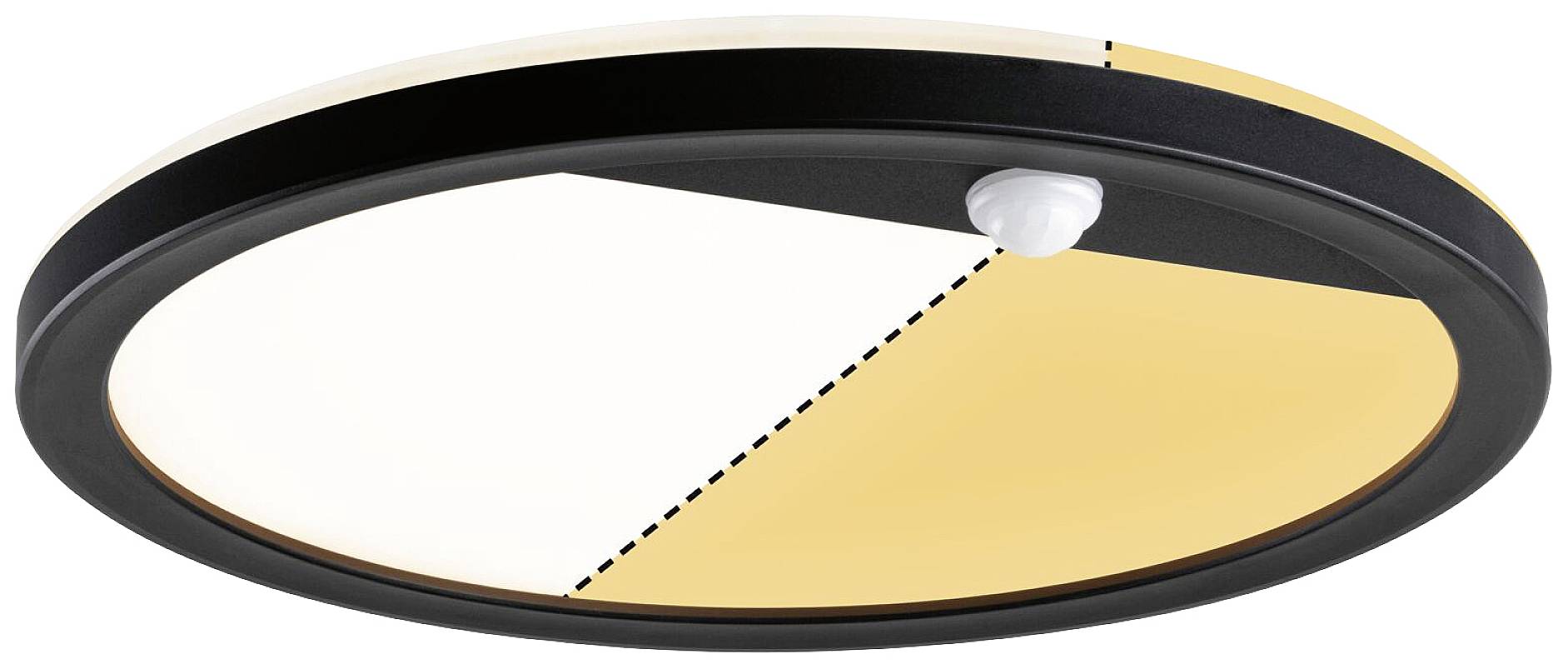 Paulmann 94708 Lamina PIR 2200K rd. schwarz LED-Deckenleuchte 14W Schwarz