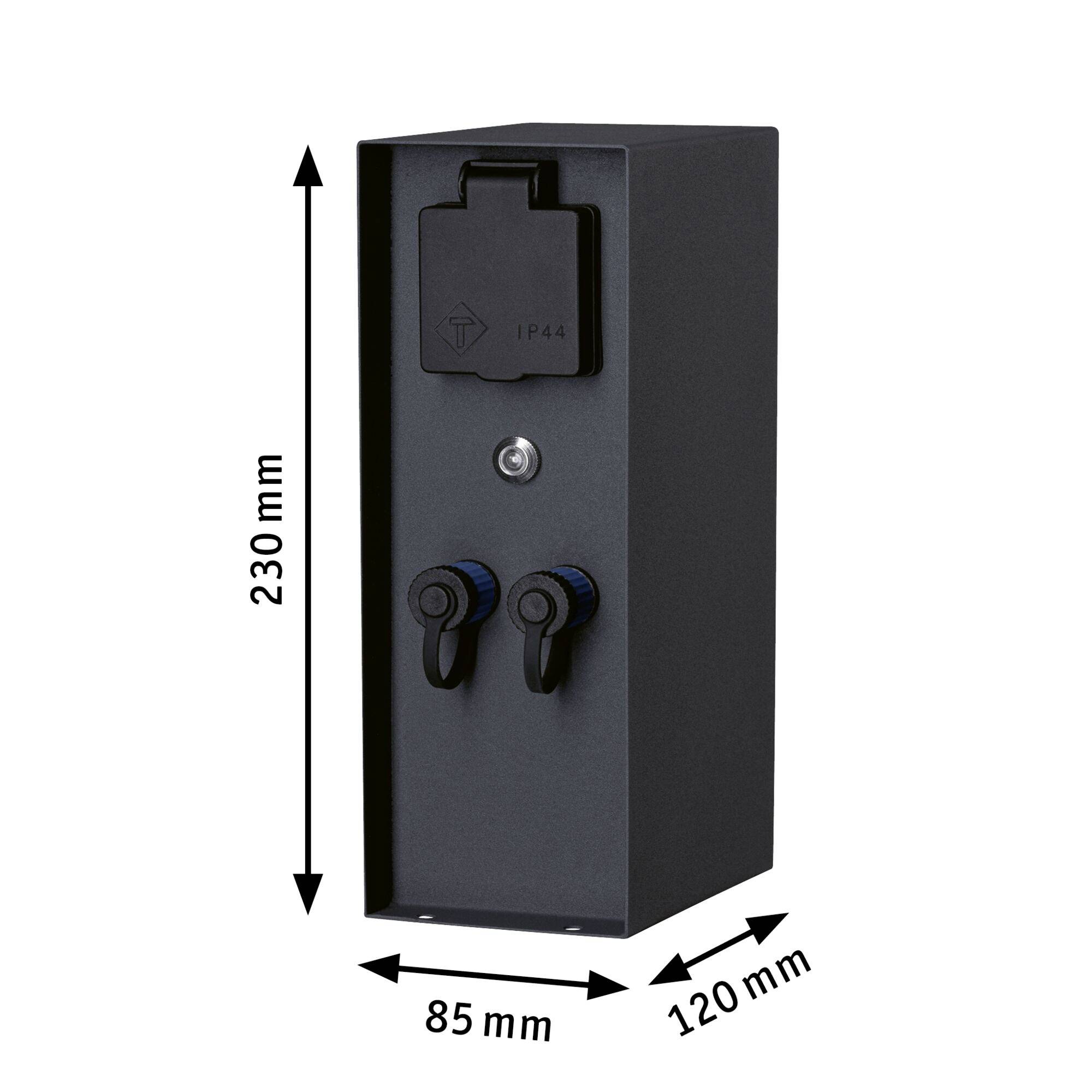 Paulmann 94701 Steckdosenverteiler 230 V, 24V 230mm Anthrazit