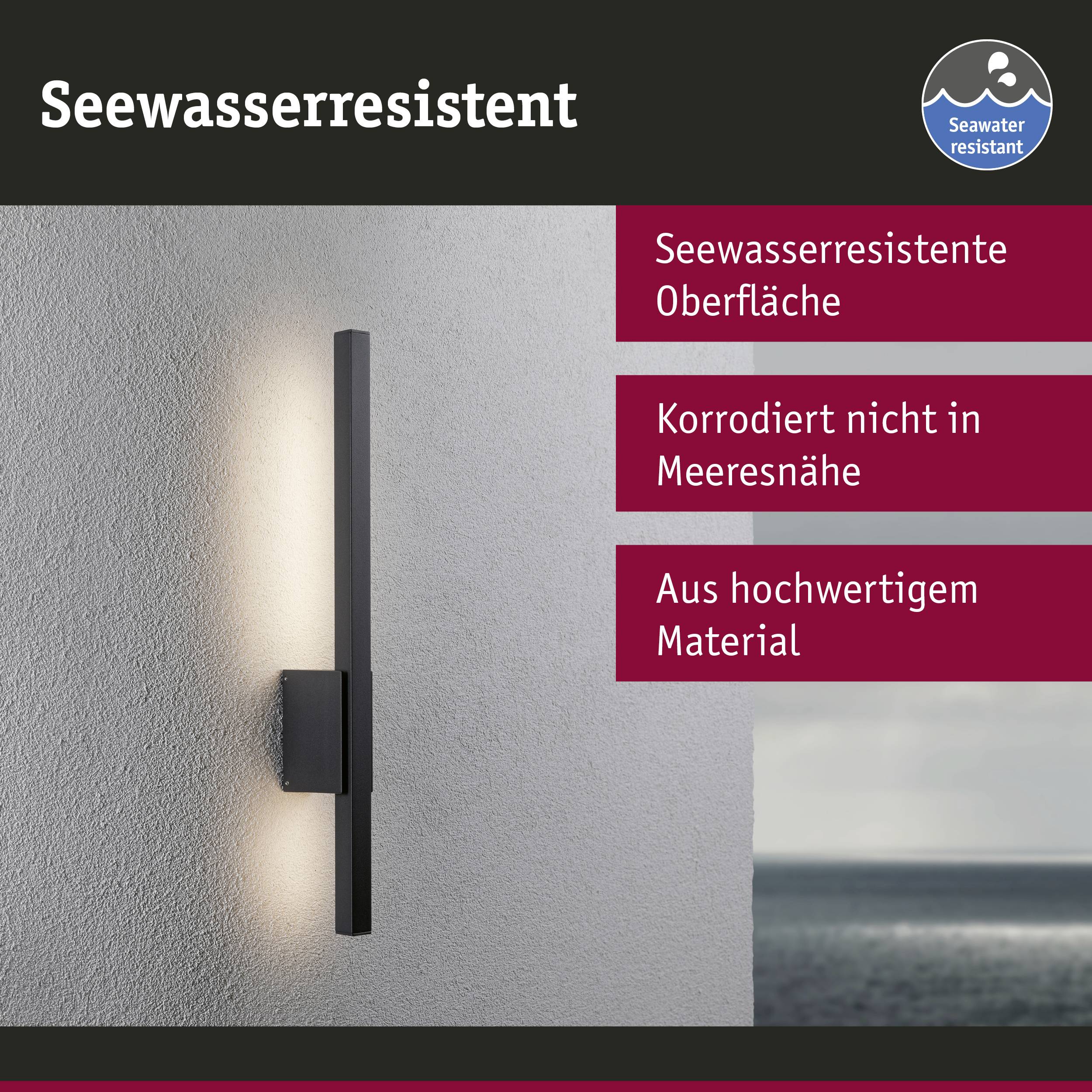 Paulmann Stan 60 anthrazit 94743 Außenwandleuchte LED 9W Anthrazit