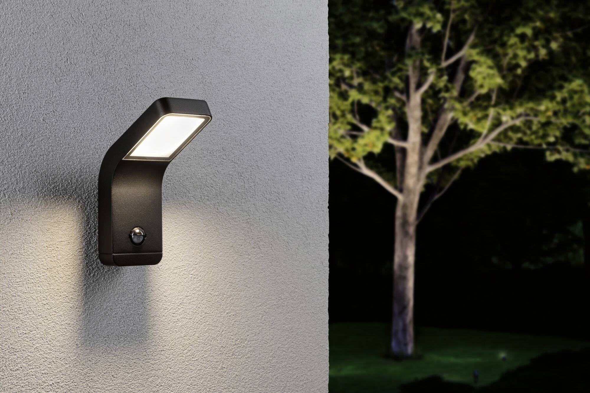 Paulmann Kulma PIR Wand anthrazit 94745 Außenwandleuchte LED 7.5W Anthrazit