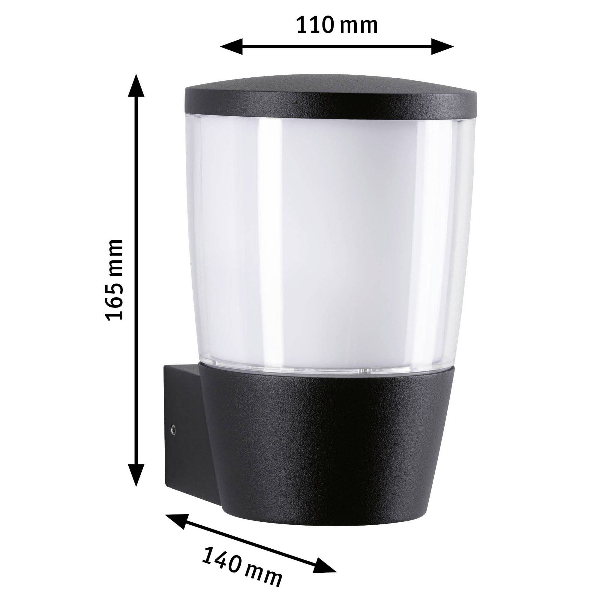 Paulmann Bako Wand anthrazit 94740 Außenwandleuchte E14 Anthrazit