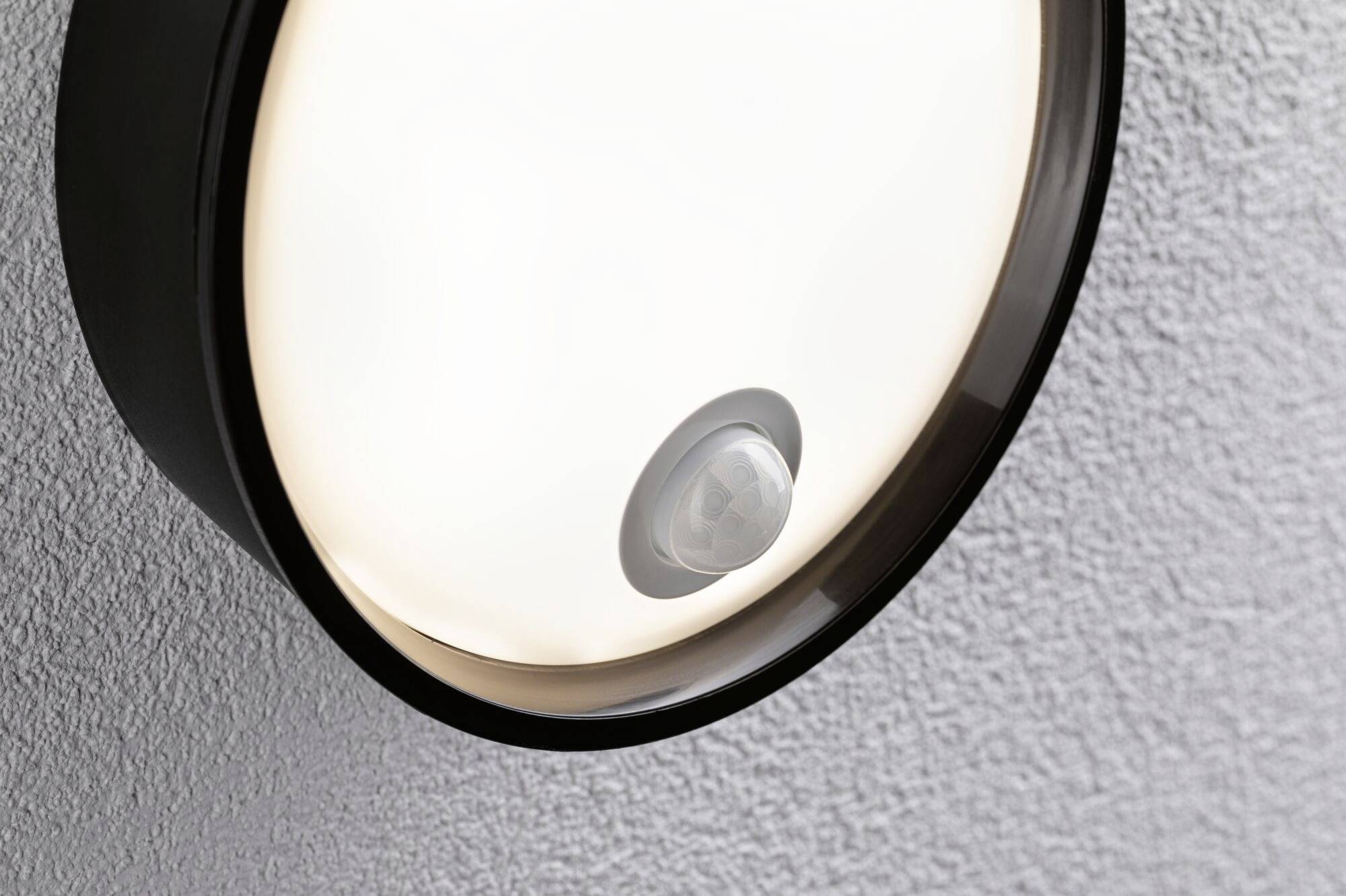 Paulmann Platomo PIR schwarz 94698 Außenwandleuchte LED 14.5W Schwarz