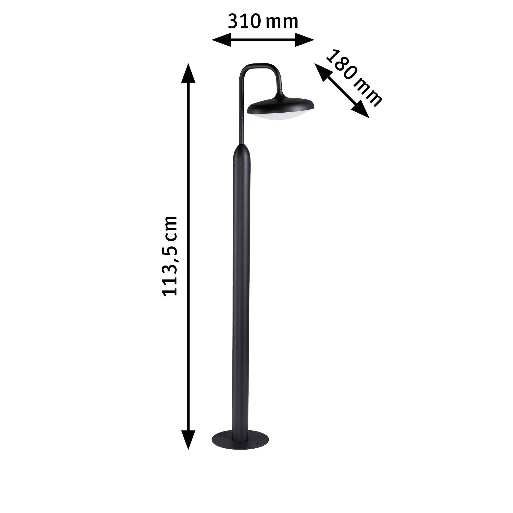 Paulmann 94760 Bollard Nostro LED anthr. Außenstandleuchte LED 10W Anthrazit