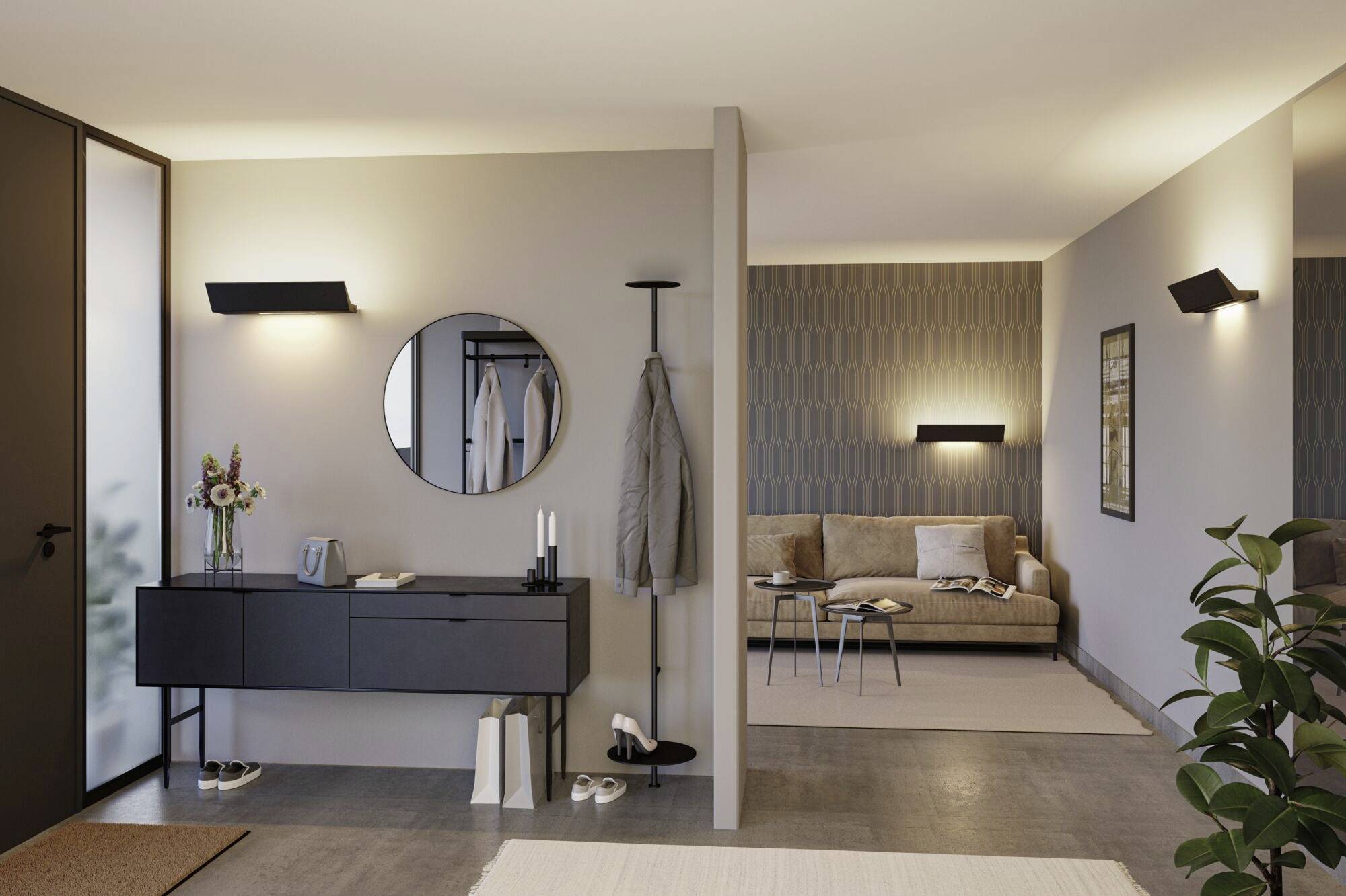 Paulmann Ranva 79505 Wandleuchte 13W LED Schwarz (matt)