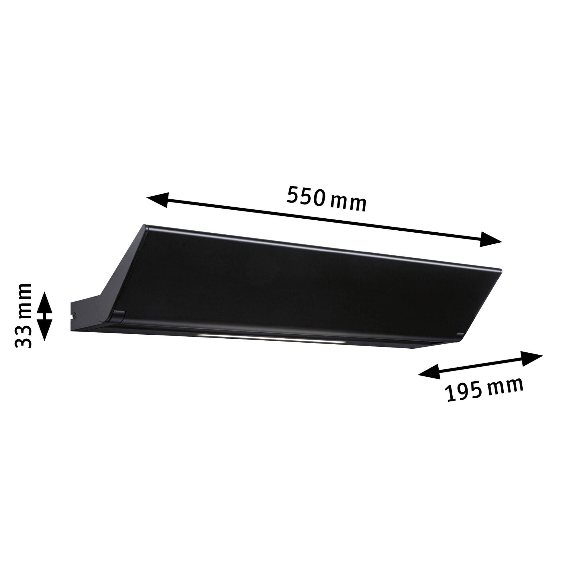 Paulmann Ranva 79507 Wandleuchte 13W LED Schwarz (matt)