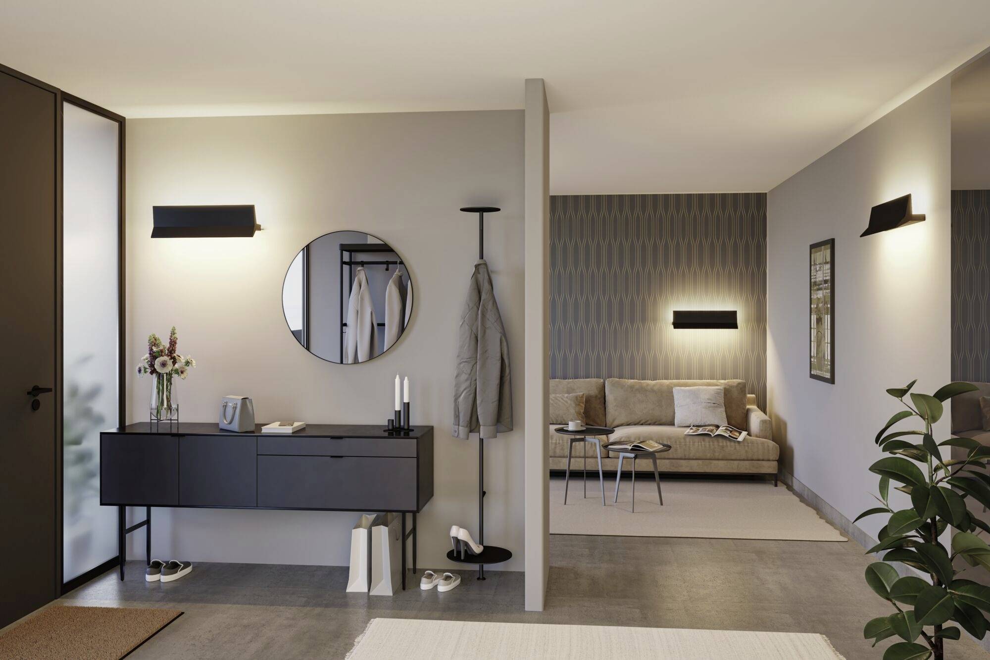 Paulmann Stine 79509 Wandleuchte 13W LED Schwarz (matt)