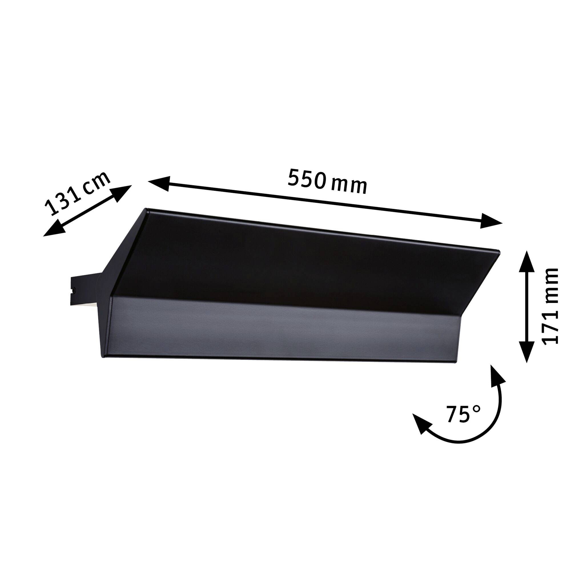 Paulmann Stine 79509 Wandleuchte 13W LED Schwarz (matt)