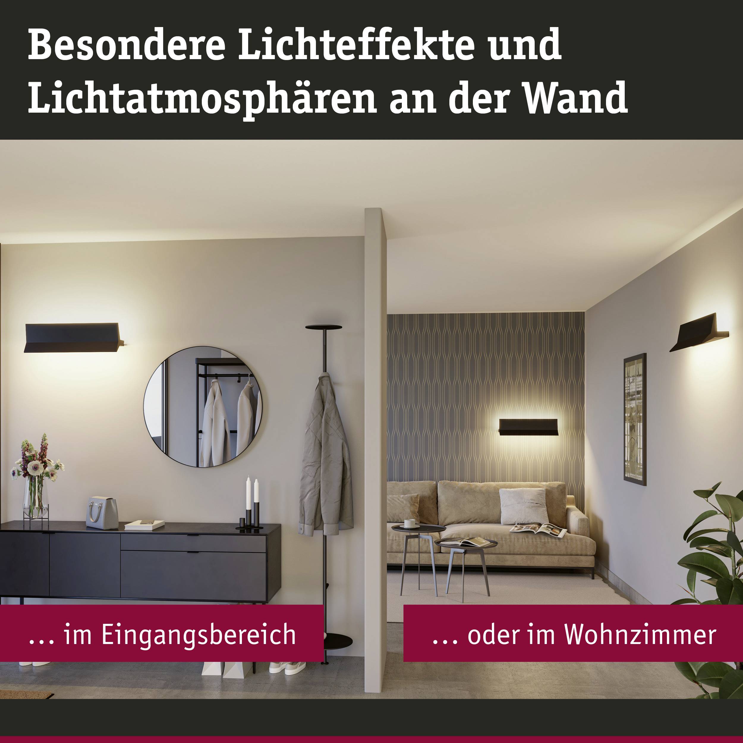 Paulmann Stine 79511 Wandleuchte 13W LED Schwarz (matt)