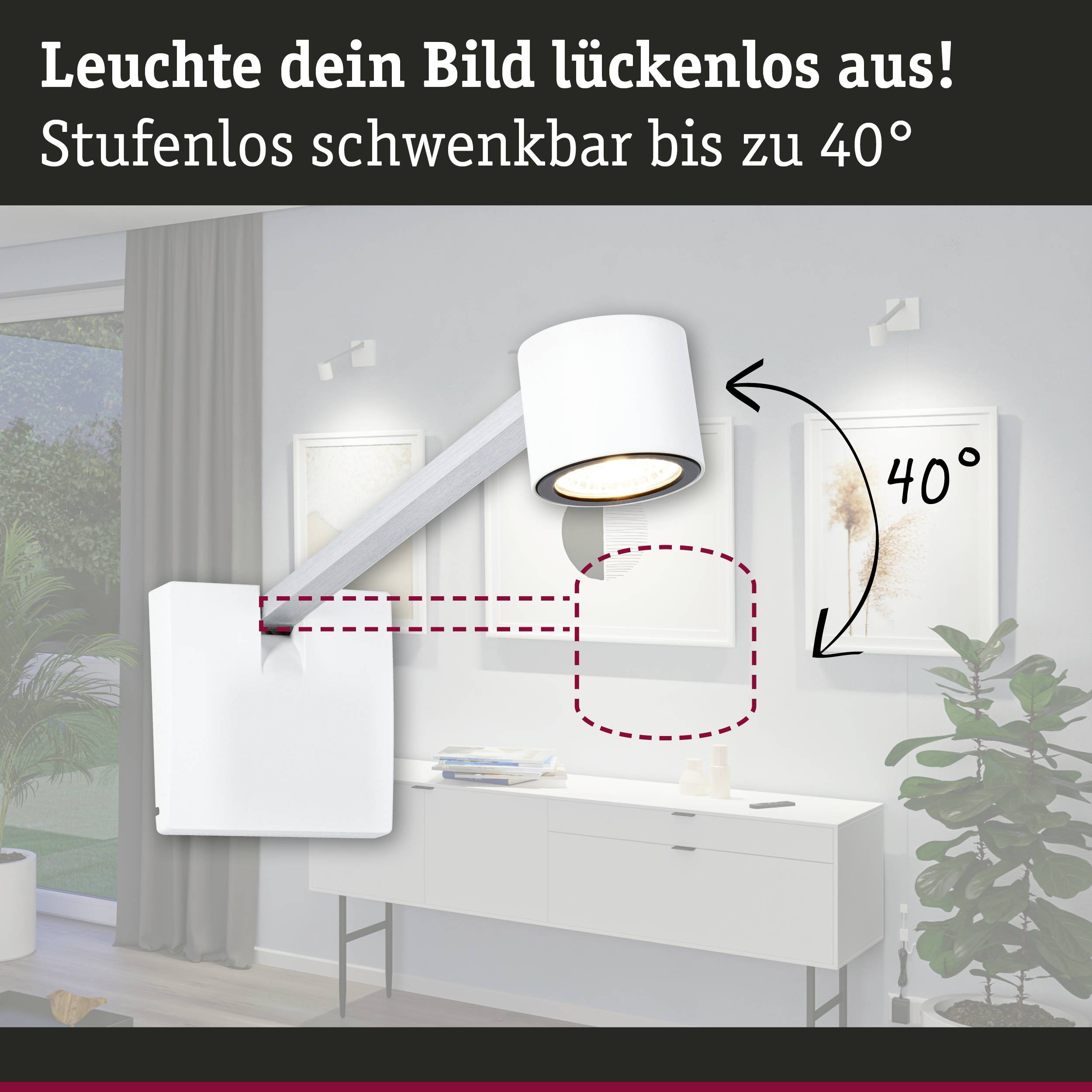 Paulmann Adelia SET 95576 LED-Bilderleuchte 4.5W LED Aluminium (gebürstet)