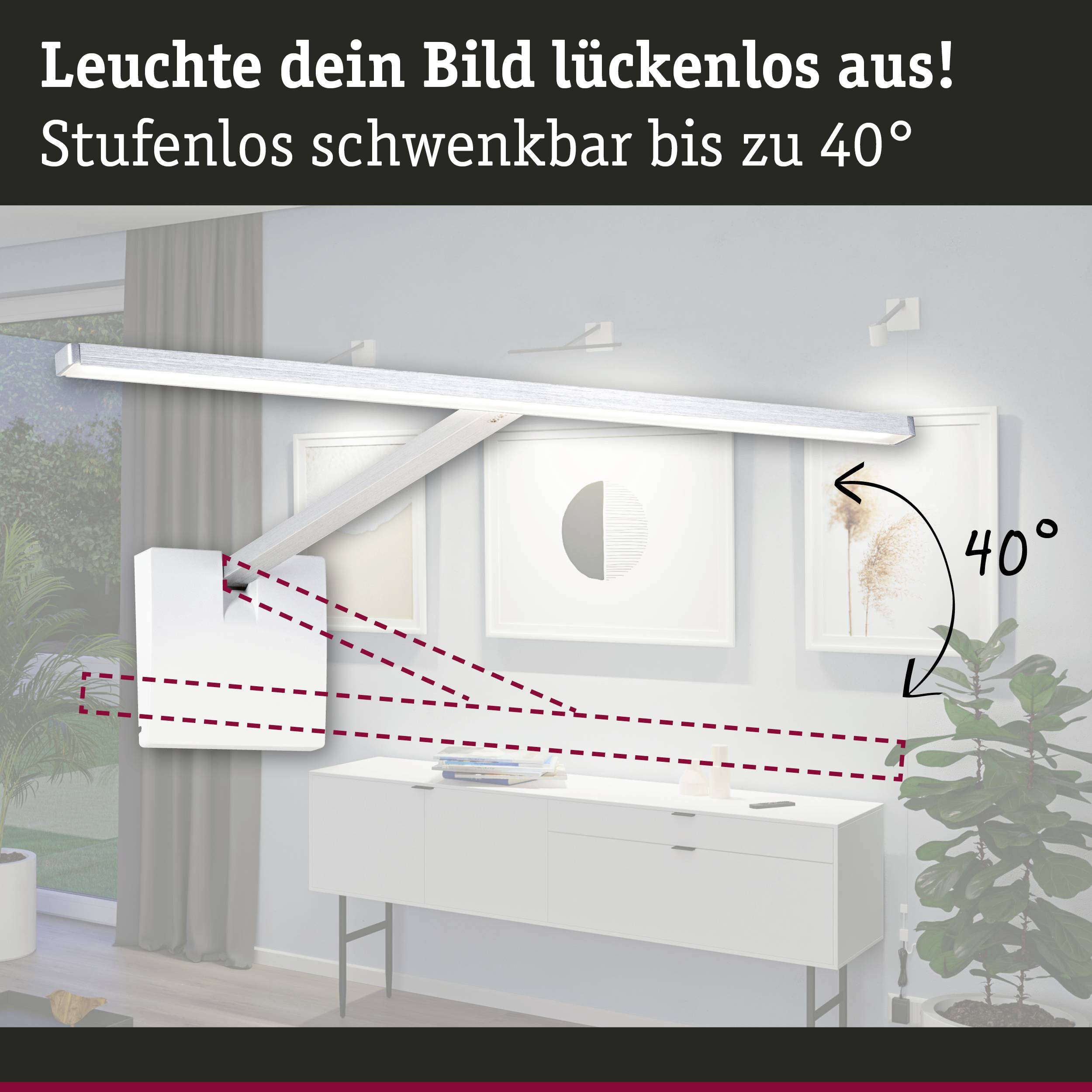 Paulmann Xana SET 95577 LED-Bilderleuchte 5.5W LED Aluminium (gebürstet)