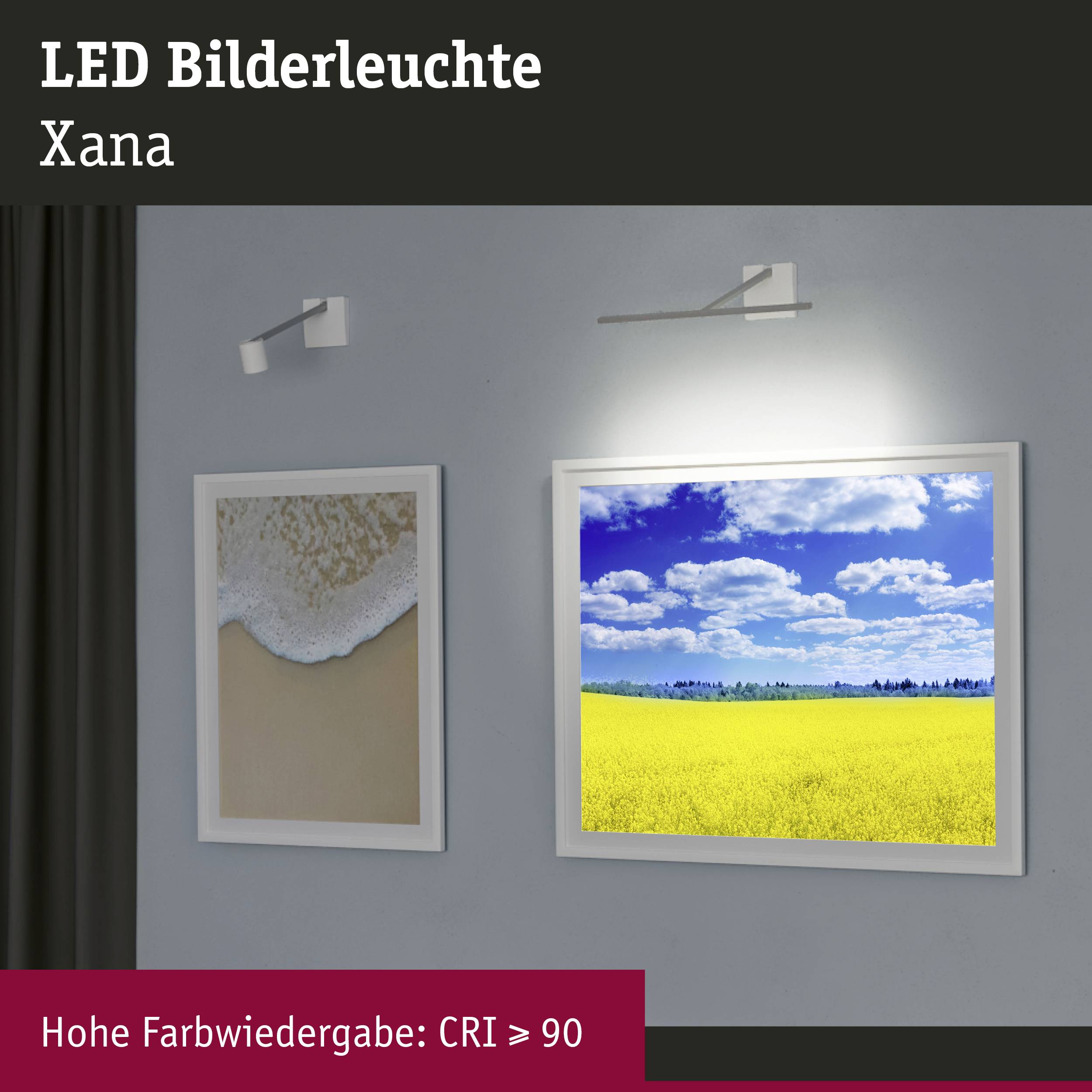 Paulmann Xana SET 95577 LED-Bilderleuchte 5.5W LED Aluminium (gebürstet)
