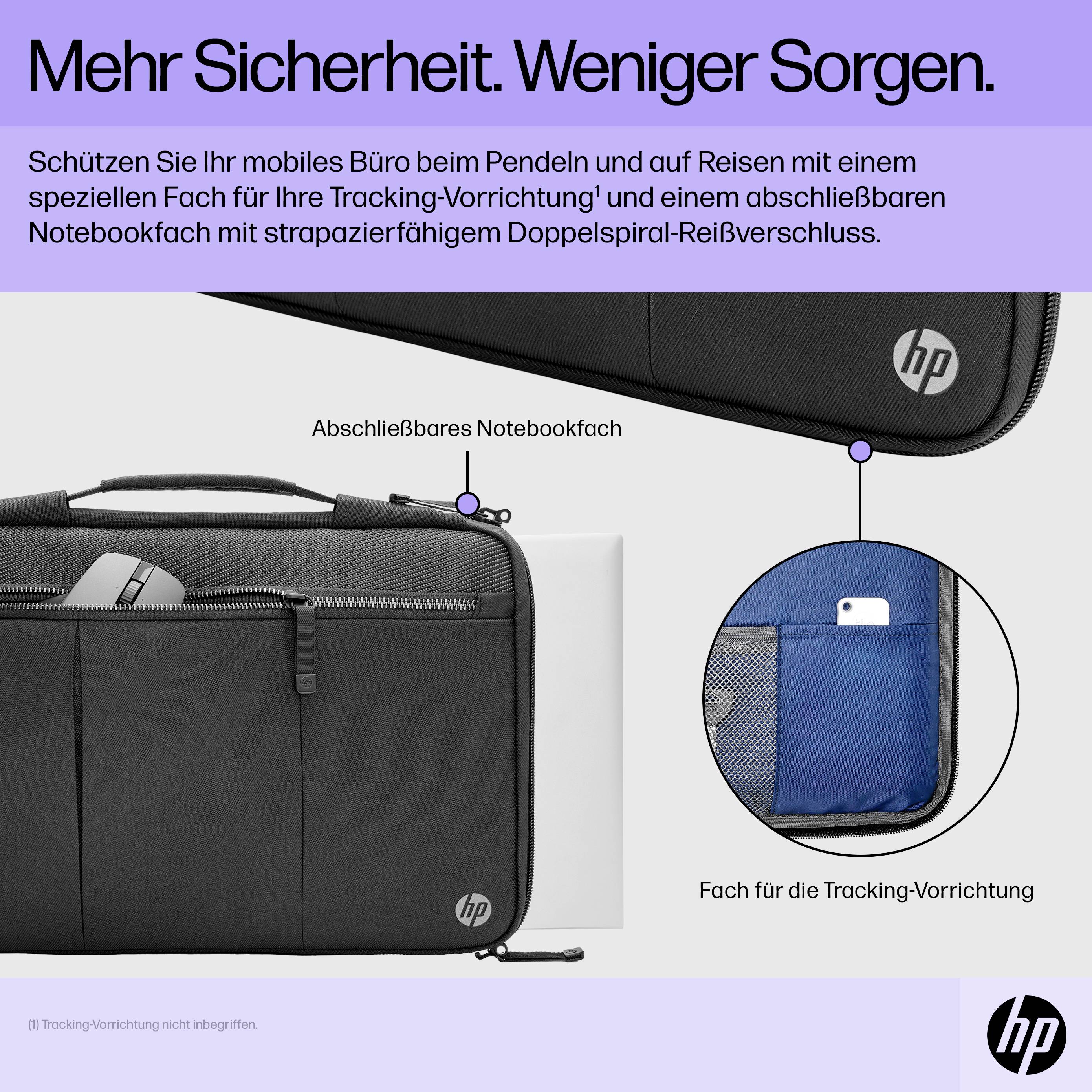 HP Notebook Hülle Renew Executive 14-inch Laptop Sleeve Passend für maximal: 35,8cm (14,1") Schwarz