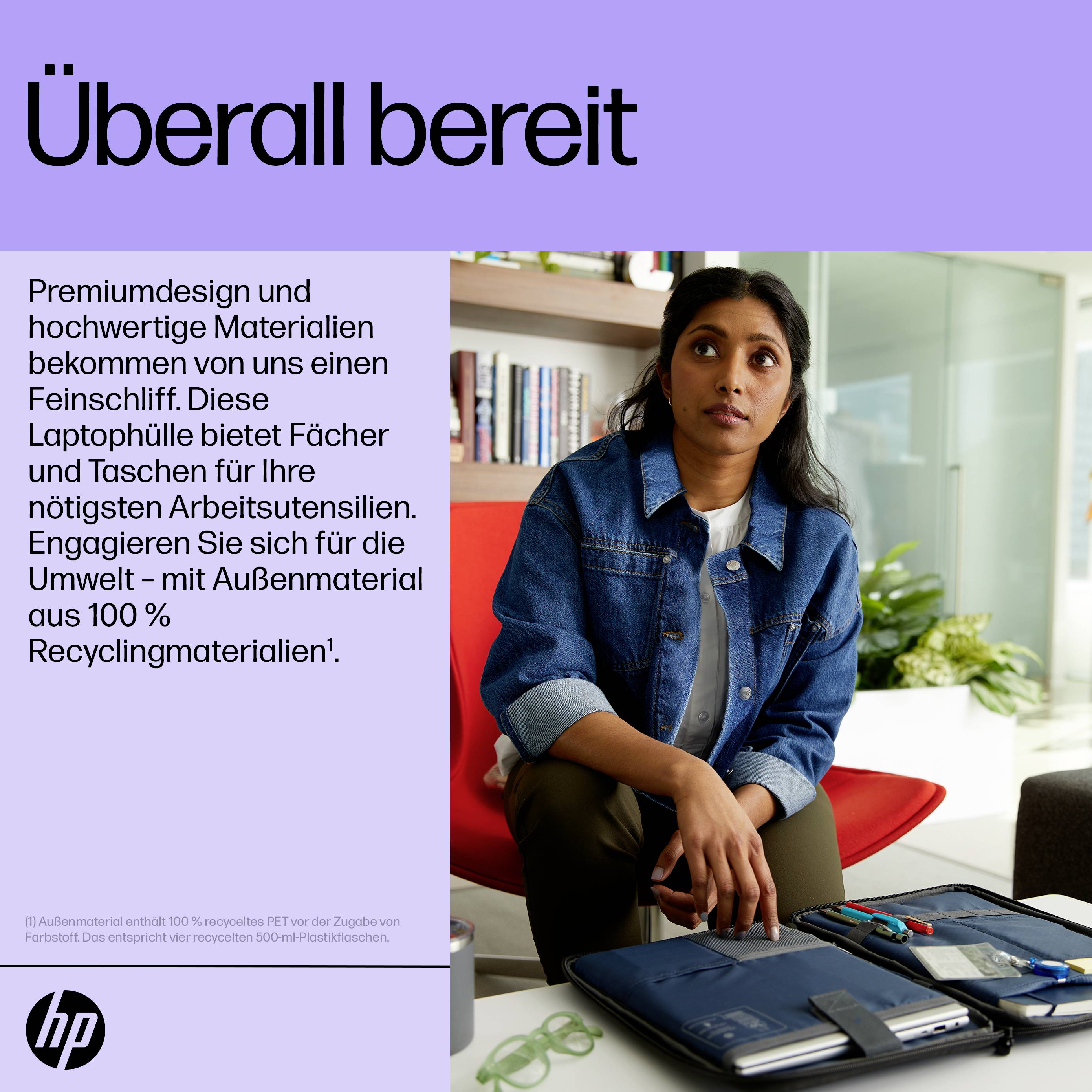 HP Notebook Hülle Renew Executive 14-inch Laptop Sleeve Passend für maximal: 35,8 cm (14,1") Schwarz