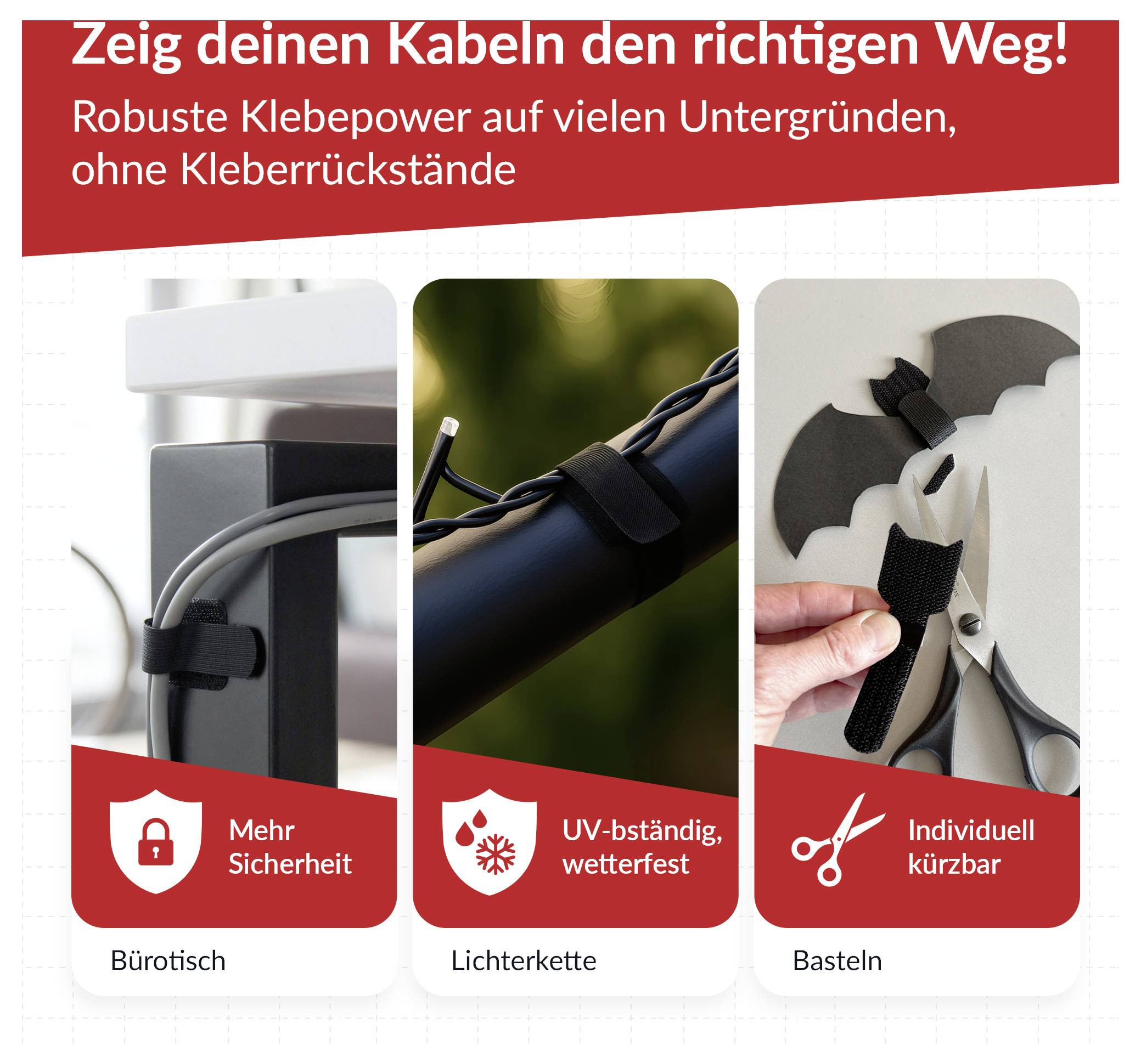 Label the Cable LTC WALL STRAPS PRO 3110 50 St. Schwarz