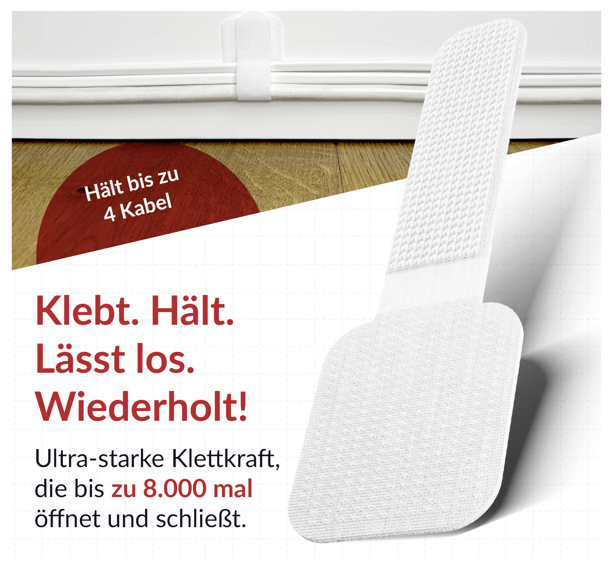 Label the Cable LTC WALL STRAPS PRO 3120 50 St. Weiß
