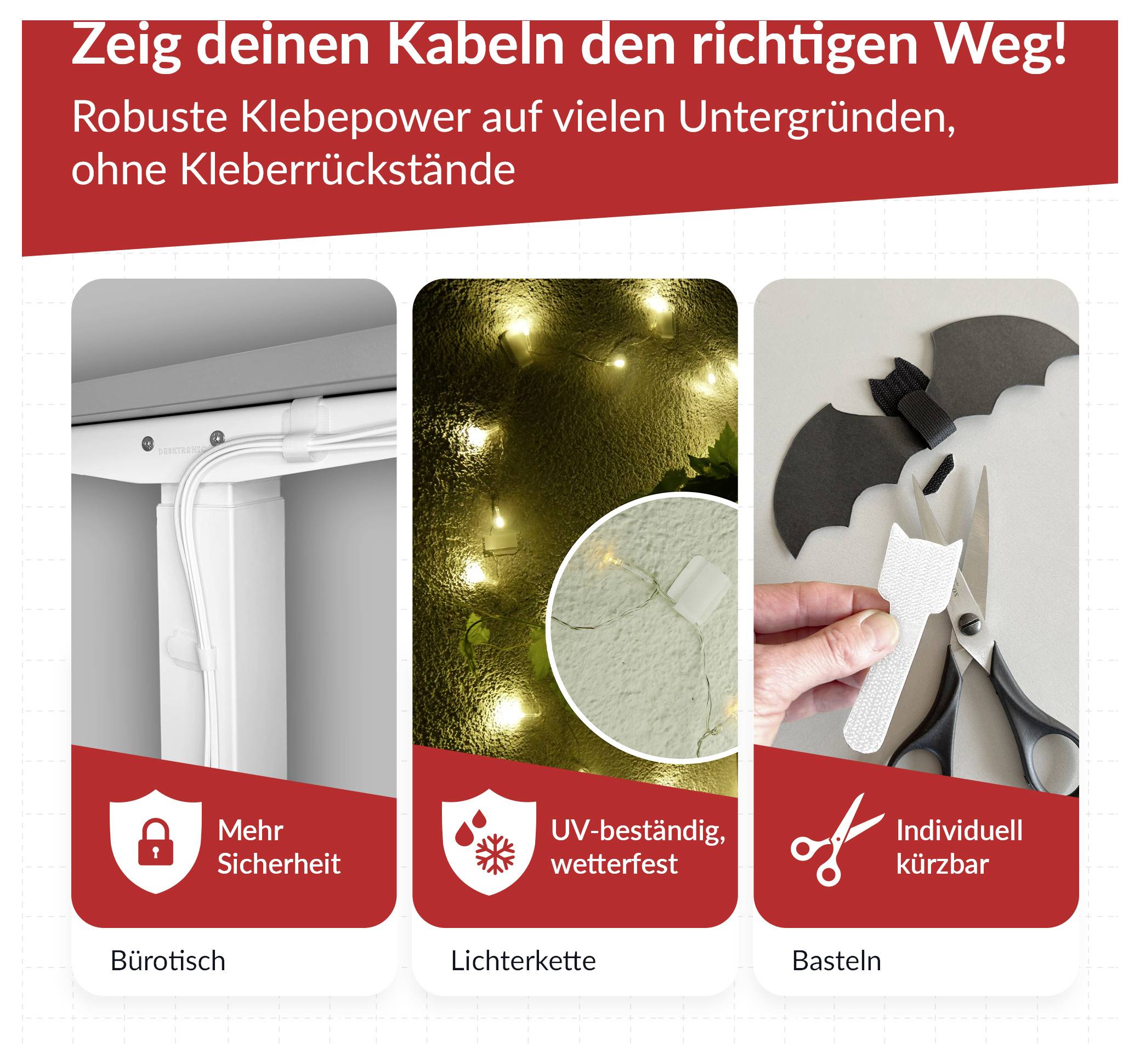 Label the Cable LTC WALL STRAPS PRO 3120 50 St. Weiß